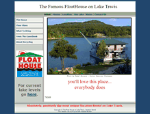 Tablet Screenshot of floathouseaustin.com